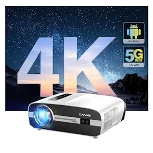 Auto Focus 4K Projector 2000 ANSI for Home Cinema，Full HD Native 1080P Smart Netflix Projectors with HDR 5G WiFi Bluetooth HDMI USB WLAN, DSP Speaker,Ceiling Mounted, Outdoor Movies