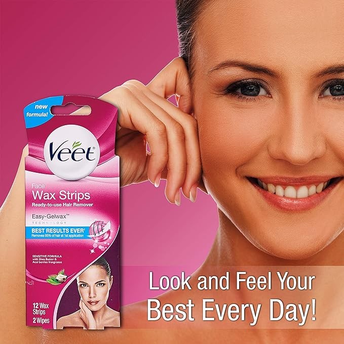 Veet Ready-To-Use-Wax-Strips Hair Remover Face