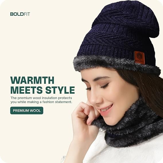 Boldfit Woolen Winter Cap for Men Woolen Cap for Women & Men in Winter for Thermal Wear Stylish Soft Winter Caps for Boys & Girls for Warm Wear Head Winter Cap Men Woolen Garam Topaa Cap Bennies