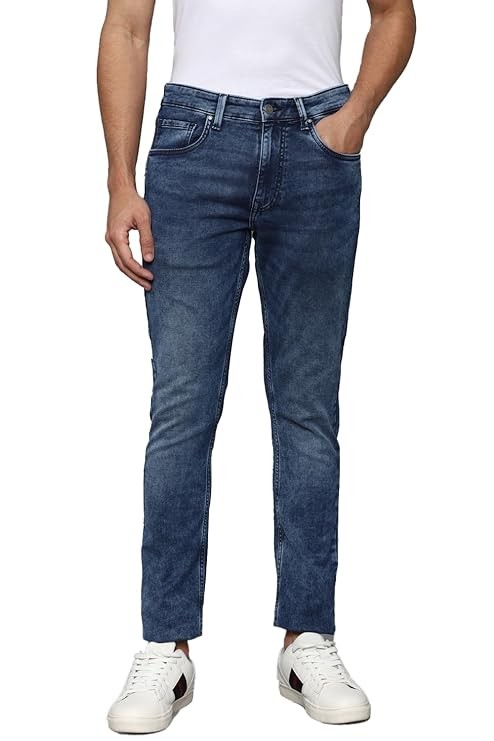 Louis Philippe Super Slim Fit All Day Comfort, Premium Twill Jeans