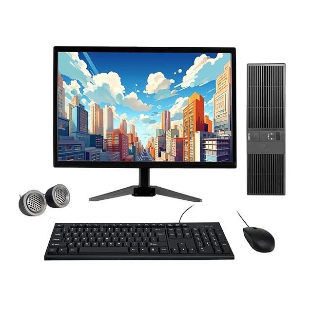 (Refurbished) HP Compaq 19" HD All-in-One Desktop Computer Set (Intel i3 2nd Gen| 8 GB RAM| 500 GB HDD| 19" HD LED Monitor| KB & Mouse| Speakers| WiFi| Windows 10 Pro| MS Office)