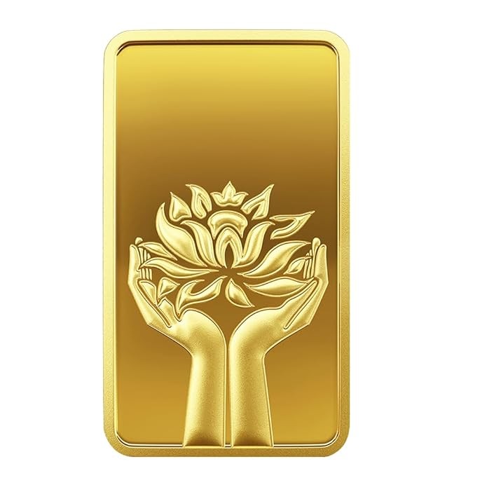 MMTC-PAMP Lotus Gold bar 999.9+ Purity 5 Gram 24k Gold