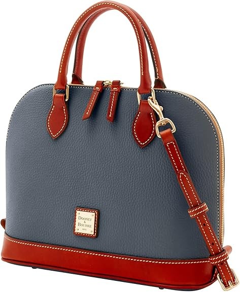 Dooney & Bourke Handbag, Pebble Grain Zip Zip Satchel - Slate