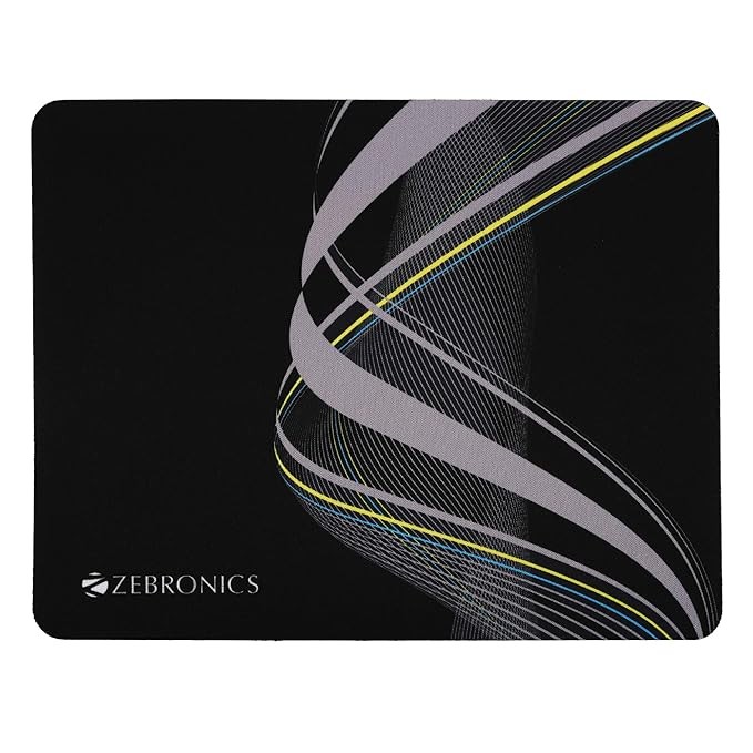 ZEBRONICS MSP-X1 Mouse Pad, for Speed and Precision Operation, Smooth Cloth Surface, Roll and Go, Optimised for All Mouse Sensors, Anti Slip Rubber Base, Surface of 232 x 182 mm