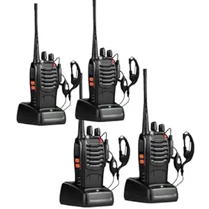 Ele' Espirit Two Way radios -with Headphones,16 Channel, Rechargeable with Flashlight Li-ion Battery and Charger for Kids (Pack of 04)