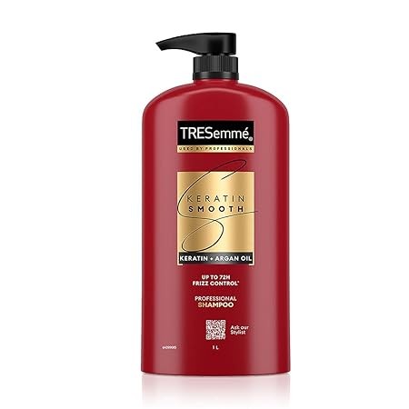 Tresemme Keratin Smooth, Shampoo, 1L, for Straighter, Shinier Hair, with Keratin & Argan Oil, Nourishes Dry Hair, Controls Frizz , for Men & Women