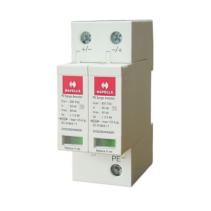 AC SPD Single Phase 2 Pole 320V, Surge Protection Device AC SPD - Type 2 (Pack Of 1)