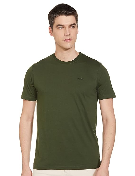 Max Men's Half Sleeves Regular Fit Crew Neck Solid Lounge T-Shirt