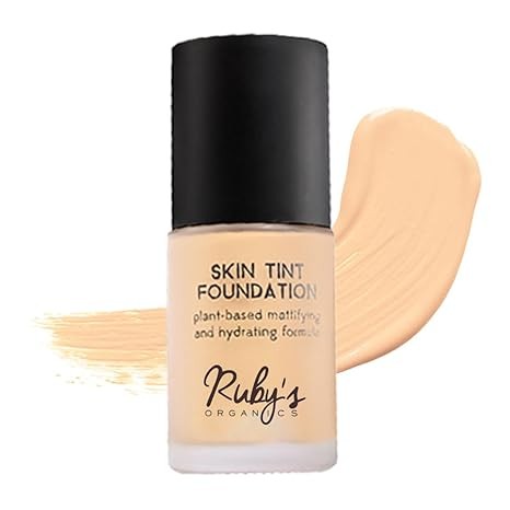 RUBY's ORGANICS Liquid Foundation For Face Makeup,Waterproof,Full Coverage Blendable,Long Lasting,Matte Finish And Poreless,Normal To Oily Skin,Vegan,Paraben And Silicon-Free,Shade Lm 01.5,30 Ml