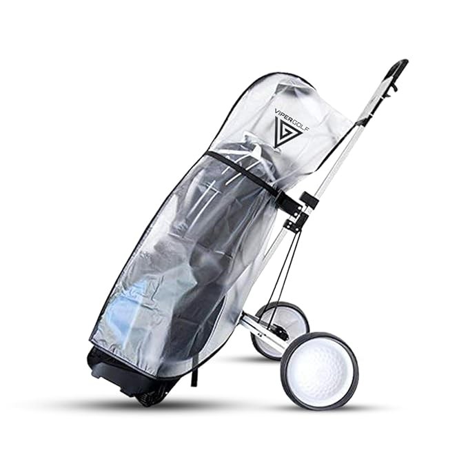 VIPERGOLF Full Golf Bag Rain Cover, Waterproof PVC Golf Bag Rain Protection Cover for Golf Push Carts