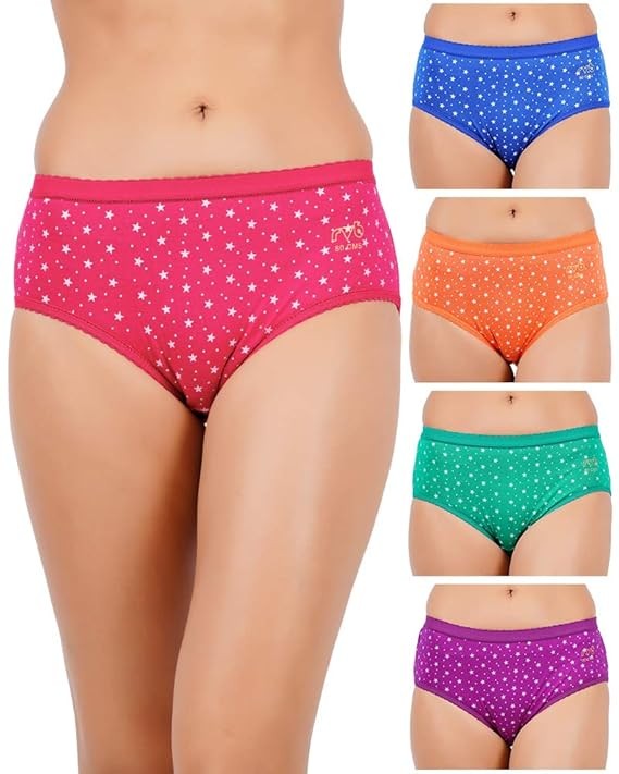 RVB Fashions Women's Cotton Panties (Pack of 5) Color May Vary