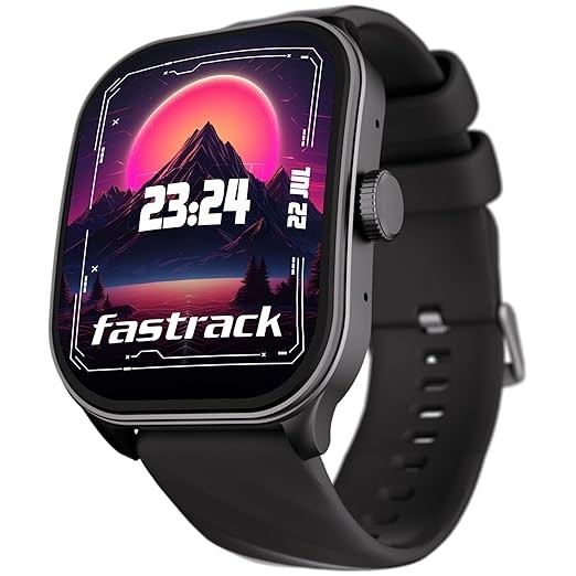 Fastrack Limitless FS2 Pro Smartwatch|1.96" Super AMOLED Arched Display with Functional Crown and Resolution of 410X502|Singlesync BT Calling|Nitrofast Charging|110+ Sports Modes|200+ Watchfaces