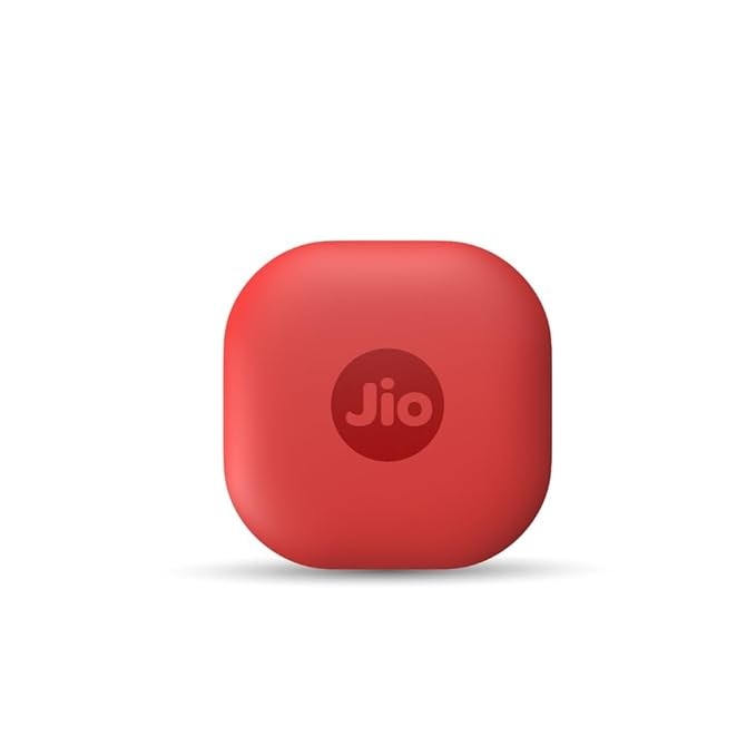 JioTag Air |Works with Apple Find My on iPhone|Global Tracking|BT Tracker|Find Keys,Wallets,Luggage,Pets,Gadgets etc|Loud 120 dB Sound|BT 5.3|Upto 12 Month Battery|Extra Battery, Lanyard|No SIM Needed