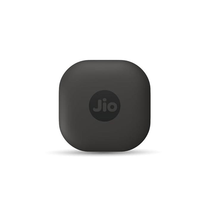 JioTag Air |Works with Apple Find My on iPhone|Global Tracking|BT Tracker|Find Keys,Wallets,Luggage,Pets,Gadgets etc|Loud 120 dB Sound|BT 5.3|Upto 12 Month Battery|Extra Battery, Lanyard|No SIM Needed