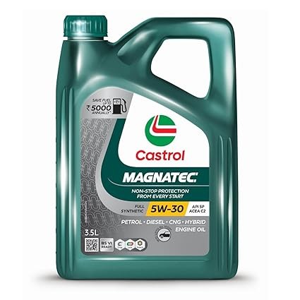 Castrol MAGNATEC STOP-START 5W-30 Full Synthetic Engine Oil for Petrol, Diesel and CNG Cars 3.5L